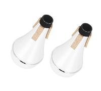 Didiseaon Sordina per Tromba Dritta in Plastica 2 Pezzi Silenziatore Portatile Leggero per Esercizi Silenziosi a Casa Adatta a Principianti e Studenti