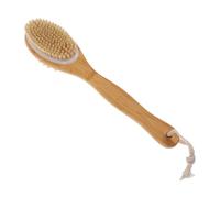 Didiseaon Spazzola Corpo Secco in Bambù Setole Naturali e Testina Massaggiante Esfoliante da Doccia per Cura del Corpo Rimuove Sporco e Sebo