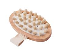 Didiseaon Spazzola da Bagno in Legno per Massaggio Corpo Spazzola Esfoliante Massaggiante Testa Rotonda Rimuove Cellule Morte e Tossine per Circolazione Sanguigna