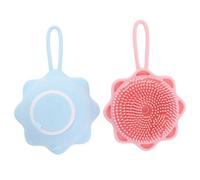 Didiseaon Spazzola da Bagno per Ragazzo Ragazza Dispenser 2pezzi in Silicone e Abs per Pulizia Delicata e Massaggio