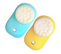 Didiseaon Spazzola Detergente Viso 2 Pezzi in Silicone Doppia Funzione per Rimuovere Pelle Morta e Cuticole Design Ergonomico Gentile per Donna Uso Quotidiano