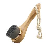 Didiseaon Spazzola Per Pulizia Viso Con Manico in Legno Di Faggio Setole Nanofibra Sottili Per Detergente Esfoliazione Profonda e Rimozione Punti Neri Adatta Tutti i Tipi