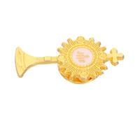 Didiseaon Spilla da Bavero a Forma di Croce e Calice Oro Smaltata per Comunione, Spilla Religiosa Elegante per Donne, Accessorio Versatile per Cerimonie e Regali di Comunione