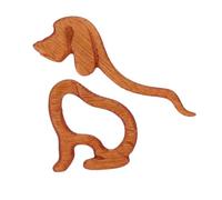 Didiseaon Spilla da Bavero in Legno di Bambù a Forma di Cane Spilla di Sicurezza per Cardigan e Sciarpe Accessorio Moda per Donne Amanti degli Animali e Regali Eleganti