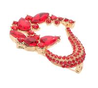 Didiseaon Spilla Forma di Cuore Strass Rossi per Festa degli Innamorati da Donna Spilla da Bavero per Cappotto Sciarpa Scialle e Gioielli per Matrimoni e Feste