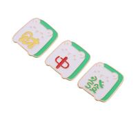 Didiseaon Spilla Mahjong da Donna 3 Pezzi Ornamento Caratteri Cinesi Spille per Cappello e Bavero Accessori Gioielli Cinesi Portafortuna per Abbigliamento Sciarpa e Zaino
