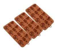 Didiseaon Stampo per Dolci Halloween per Cioccolato Stampo in Silicone 3 Pezzi a Forma di Bottiglia di Vino Marrone, per Fai da Te e Baking in Casa