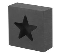Didiseaon Stampo Resistente in Grafite per Metalli a Forma di Stella Non Adesivo Design Nero per Colata Precisa Adatto a Piccole Quantità
