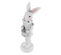 Didiseaon Statuina Coniglietto Schiaccianoci in Resina 17 Cm Decorazioni Pasquali la Casa Ornamento Primaverile per Centrotavola e Esposizione