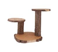 Didiseaon Supporto in Legno Naturale per Fioriere da Balcone Base Stratificata per Piante e Dolci Espositore Versatile per Casa Negozio e Caffetteria Sollevatore per Vasi AntiGraffio e