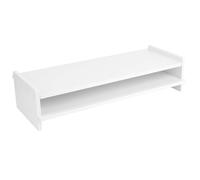 Didiseaon Supporto Monitor a Doppio Livello in Plastica Bianca Smontabile | Struttura Robusta, Installazione Semplice, Superficie Liscia Lucida, Accessori Inclusi, Spazio Extra su Scrivania