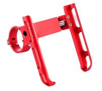Didiseaon Supporto Telefono Bici in Lega di Alluminio Rotazione 360 Gradi | Diametro 22, 2-32mm, per Telefoni Larghi 65-100mm, Spessore Sotto 10mm, Rosso
