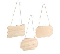 Didiseaon Targhe in Legno Vuote da Appendere 3 Pezzi Corda Cartelli Sospesi Grezzi per Fai da Te Decorazioni Naturali per Casa e Ufficio
