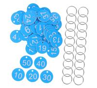 Didiseaon Targhette Numerate Rotonde per Valvole con Anelli in Ferro Etichette Resistenti per Ufficio Scuola e Gestione Eventi Blu Visibili Identificazione Efficiente e Duratura