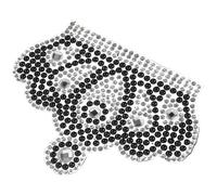 Didiseaon Termoadesiva Corona Strass Nera Applique Fai da Te per Abbigliamento Borse Decorazione Scintillante Resistente