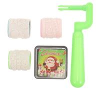 Didiseaon Timbri Natalizi con Rullo per Stampo Nutcracker Creativo per Festa e Regali Fine Anno Kit Portatile DIY per Ragazzi e Ragazze Accessorio Decorativo per Arte e Colore