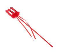 Didiseaon Tridente Rosso Accessorio Leggero Facile da Trasportare in Carta e Plastica con Paillettes per Cosplay e Halloween e Abbinare al Costume