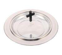 Didiseaon Vassoio per Comunione in Acciaio Inox con Coperchio in Vetro Piatto Portatile per Pane della Prima Comunione e Festa del Battesimo Fornitura per Cerimonie Religiose in Chiesa