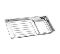 Didiseaon Vassoio Rettangolare in Acciaio Inox 304 Piccolo per Strumenti Medici e Manicure per Saloni di Bellezza e Tatuaggi