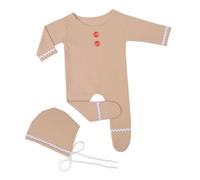 Didiseaon Vestito Natalizio Per Ragazzo Ragazza Ragazza Maniche Lunghe Body Per Neonata Con Cappello Tematico Per Feste Di Natale e Sessioni Fotografiche