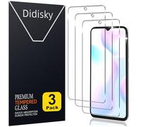 Didisky 3 Pezzi Pellicola Protettiva in Vetro Temperato per Xiaomi Redmi 9A, 9C, 10A, Protezione Schermo [Tocco Morbido ] Facile da Pulire, Facile da installare, Trasparente