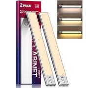 DiDiSky - Luci ricaricabili da 3200 mAh a batteria per illuminazione sotto armadietto, confezione da 2 luci con sensore di movimento da 13 pollici, 3 colori per interni
