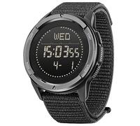 DIDITIME Orologi tattici da uomo, militari, impermeabili, 40,6 m, orologio da fitness, orologi digitali da uomo con bussola, metronomo, contapassi, orologio leggero in nylon traspirante, ALPI-NERO