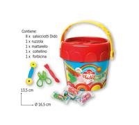 DIDO - 397700 - Pasta modellabile DiDò medio - DiDò - secchiello 8 salsicciotti con attrezzi - 40505 - Conf. da 1 Pz.