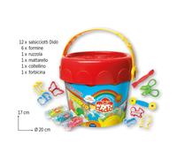 DIDO - 397800 - Pasta modellabile DiDò MIO Storie di pasta - DiDò - secchiello 12 salsicciotti con attrezzi - 40506 - Conf. da 1 Pz. - 397800