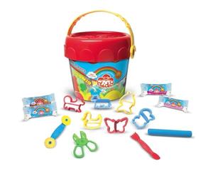 DIDO' - Secchiello Grande Didomio Storie di Pasta, Multicolore, 397800, 12 salsicciotti, formine ed Attrezzi per Modellare