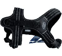 Record - Pettorina per Cani Action Alpi - Colore Nero - Taglia S - Materiale: Nylon Intrecciato con Bande Riflettenti 3M ScotchLite - Circonferenza 48-57 cm