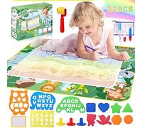 DIDUDE Tappeto Magico Bambini,120x90cm Doodle Tappeto Magico,Tappetino Doodle da Disegno ad Acqua Con Accessori,Riutilizzabile Senza Macchie-Giocattolo Gioco Educativo Regalo per Ragazzi e Ragazze