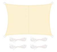 DIDUDE Tenda a Vela Ombreggiante Impermeabile Rettangolare 2x3 m con Corde,Tenda da Sole in Tessuto Realizzato in Oxford di Qualità,Traspirante Protezione UV,per Giardino,Balcone,Terrazza