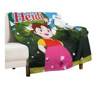 DIDUOMAN Heidi, coperta in pile con stampa anime Clara Sesemann, a Girl of the Alps, per letto, divano, coperta in flanella spessa e calda, morbida e pelosa, per tutte le stagioni, 178 x 203 cm