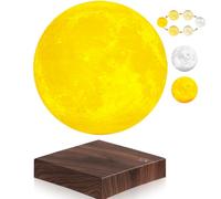 DIDWI Levitating Moon Lamp, fluttuante 3D Luna Luce Spinning in Air 3 colori Magnetic Levitation LED Luce Notturna con Touch Control per Camera Ufficio Decorazione Cool Regalo