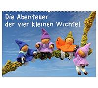 Die Abenteuer der vier kleinen Wichtel (Wandkalender 2026 DIN A2 quer), CALVENDO Monatskalender: Vier kleine Wichtel sind das ganze Jahr über unterwegs und erleben einige Abenteuer.
