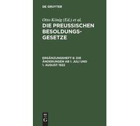 Die Änderungen AB 1. Juli Und 1. August 1922 (Copertina rigida)