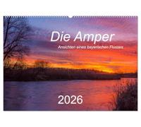 Die Amper - Ansichten eines bayerischen Flusses (Wandkalender 2026 DIN A2 quer), CALVENDO Monatskalender: Begleiten Sie die Amper vom Ursprung am Ammersee bis zur Mündung in die Isar.