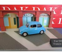 Die cast 1/43 Modellino Auto Diorama Fiat 500 MyCar Francis Lombardi Blu