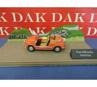 Die cast 1/43 Modellino Auto Diorama Fiat Nuova 500 Jolly America