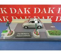 Die cast 1/43 Modellino Auto Fiat 500 MyCar Francis Lombardi Argento
