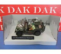 Die cast 1/43 Modellino Auto Jeep Willys 4x4 with Soldier and Gun by Cararama