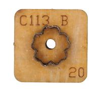 Die de coupe en cuir de fleur, acier en carbone avec base en bois massif pour coupes précises en cuir outils d'artisanat artisanat des pièces de coupe pour le décor de porte-clés (20 mm)