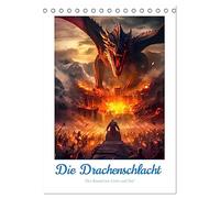 Die Drachenschlacht (Tischkalender 2026 DIN A5 hoch), CALVENDO Monatskalender: Eine Bilder Geschichte über Ritter, Drachen und die große Liebe.
