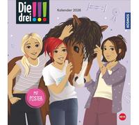 Die drei !!! Broschurkalender 2026: Das Mädchen-Detektiv-Trio in Aktion: Kalender mit coolen Bildern, spannenden Abenteuern und kniffligen Logik-Rätseln. Wandkalender 2026 zum Eintragen