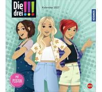 Die drei !!! Broschurkalender 2027: Das Mädchen-Detektiv-Trio in Aktion: Kalender mit coolen Bildern, spannenden Abenteuern und kniffligen Logik-Rätseln. Wandkalender 2027 zum Eintragen