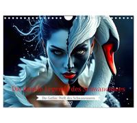Die dunkle Legende des Schwanensees (Wandkalender 2027 DIN A4 quer), CALVENDO Monatskalender: Mystische Bilder im Gothic-Stil interpretieren den ... voller Magie, Eleganz und dunkler Romantik
