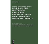 Die Einleitung in Das A.T. Und in Die Bibelsammlung Überhaupt (Copertina rigida)
