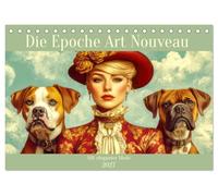 Die Epoche Art Nouveau - Mit eleganter Mode (Tischkalender 2027 DIN A5 quer), CALVENDO Monatskalender: Charmante Frauenportraits im Art Nouveau Stil