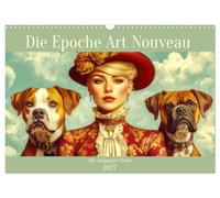 Die Epoche Art Nouveau - Mit eleganter Mode (Wandkalender 2027 DIN A3 quer), CALVENDO Monatskalender: Charmante Frauenportraits im Art Nouveau Stil